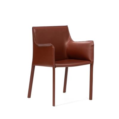 China Customization Comfortable Furniture 2021 High Back Luxury Leather Dining Chair for sale