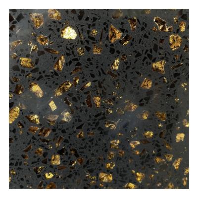 China Easy To Install And Maintain Professional Custom Artificial Cheap Countertops Black Quartz Stone For Staircase for sale