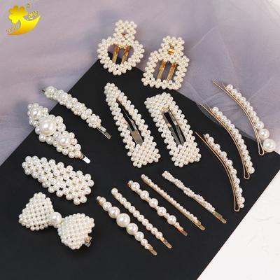 China Daily Crystal Pearl Hair Clip For Girls Hair Clips Hair Accessories Jewelry Hot Sale Girl Hair Accessories Lovely for sale