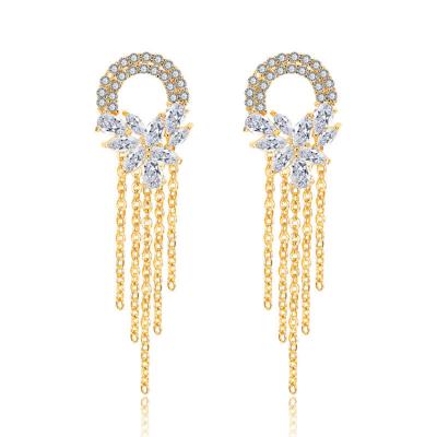 China Fashion Fashion Crystal Tassel Earring Designs Women Earrings Set Jewelry Wedding for sale