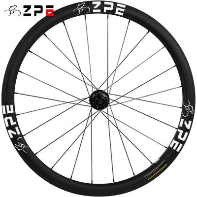 China Road Bikes Chinese 700C Bicycle Carbon Wheels 30mm Depth 25mm Width Carbon Road Bike Wheelset With Powerway Hub for sale