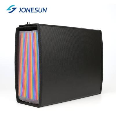 China Letter 24 Size A4 PP Pockets Accordion Folder Document Holder Eco-friendly Colorful Plastic Wallet Bags With Handle for sale