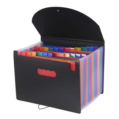 China Amazon Walmart Plastic 24 Pockets Accordion Expanding Plastic PP Office Supplies Folder A4 PP With Flap for sale