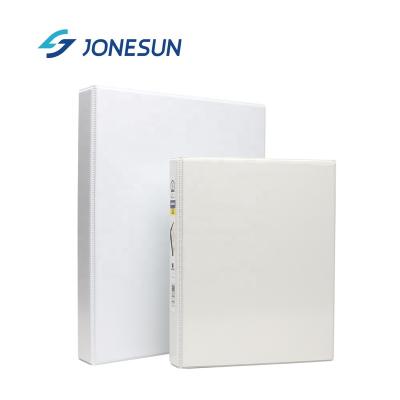 China Eco-friendly/Durable Customized White PVC Hardcover Book Office Paper Storage Folder Document Folder Filing Organizer Ring Binder for sale