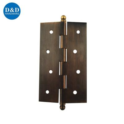 China New Modern Sale Bronze Solid Brass Ball Tip Door Hinge For Wooden Door for sale