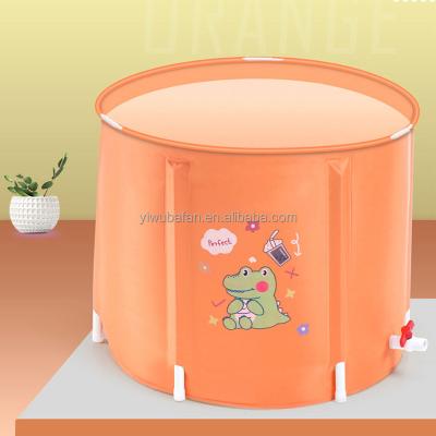 China Bafan Brand Kids Bath Tub Baby Folding Spa Plastic Portable Portable Bath Bucket Soaking Tub for sale