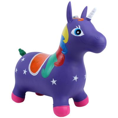 China Toy Bafan Brand Custom Inflatable Horse Bouncy Unicorn Hopper Bouncing Bounce Jumping Inflatable Ride-On Toy Accessories Animal For Kids for sale