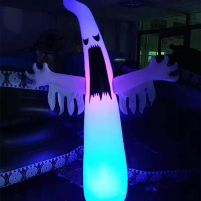 China PVC Bafan Brand Party Halloween Inflatable Ghost Creative Halloween Ghost Outdoor Decoration With LED for sale