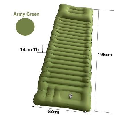 China Bafan Brand Waterproof Lightweight Durable Air Cushion Cushion TPU Folding Outdoor Inflatable Sleep Pad Inflatable Hike Mat With Pillow for sale