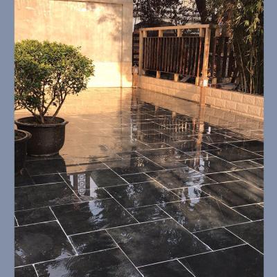 China Traditional China Black Slate Stone Floor Tiles for sale