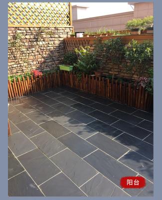 China Traditional Black Slate Floor Circle Tile, Pattern Paving for sale