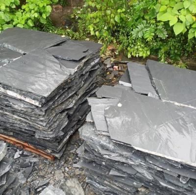 China Crazy Black Slate Garden Floor Tiles Paving Modern Type for sale