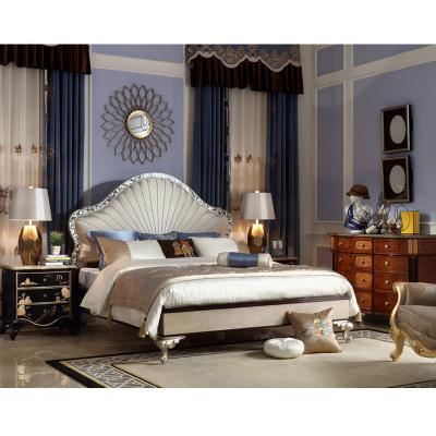 China (Size)Adjustable Royal Bedroom Furniture Set Luxury King Size White Gold Classic Italian Palace Bed Sets Bedroom Room Furniture for sale