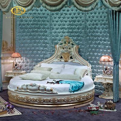 China Carving Carving Bedroom Furniture Round Bed Carving Bedroom Furniture King Size Bed Bedroom Furniture for sale