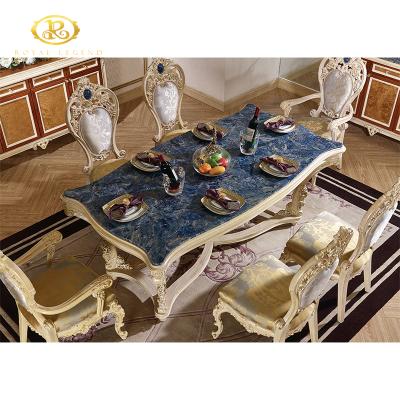 China Long Dining Table (Other) Old World Style Gold Boulle Ornate Classical European Antique Floral Marquetry Adjustable For Banquet for sale