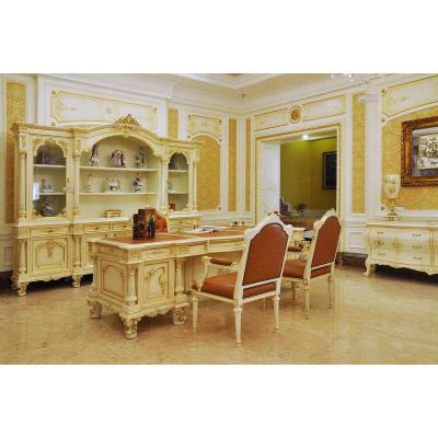 China High End Adjustable Luxury Villa Classic Villa Wood Executive Table Antique Office Furniture for sale