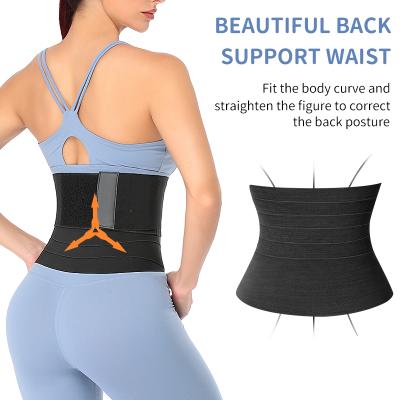 China Body Shaper Belt Wrap Waist Bandage Belly Trainer Lumbar Waist Support Trainer Belly Wrap Sets for sale