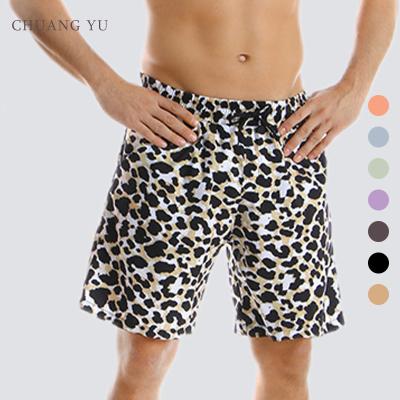 China Wholesale 2022 Men Breathable Beach Pants Summer Family Leopard Polyester Breathable Shorts For Father And Son for sale