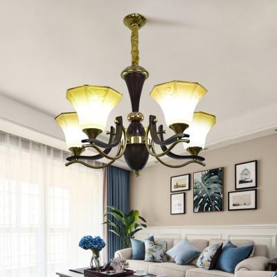 China LANGYAN High Performance Modern Metal Decorative Multiple Heads Living Room Bedroom Hotel Indoor Chandelier for sale