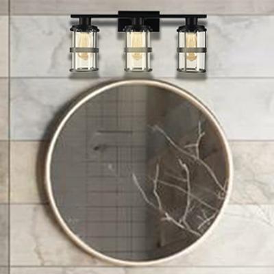 China LANGYAN Modern Wall Mount Hotel Bathroom Down Lights Three Glass Led Vanity Mirror Light for sale