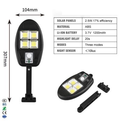 China Residential / Office Solar Powered System All Wattage Ip65 Lampara Outdoor Solar Motion Sensor Solar Street Light Led Solar Street Light for sale