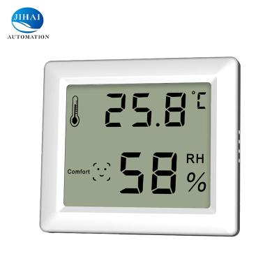 China 24 Hours Measuring Base Temperature Stand Up Room Thermometer Wireless Indoor Hygrometer With Comfort Display for sale