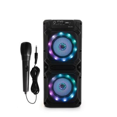 China No portable OAV BS-238 home speaker outdoor party GBR speaker led light koraoke microphone BT speaker for sale