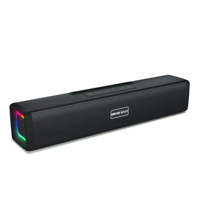 China No Noise Popular Bass Dual 52mm Wireless Speaker Colorful Portable Soundbar Radio With Led Light For TV for sale