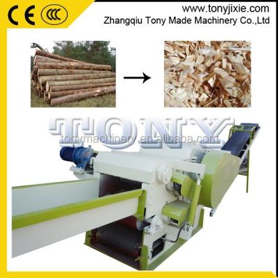 China Wood Log Chipping Forestry Machinery TPQ-218 Stationary Wood Chippers , Industrial Wood Chipper for sale