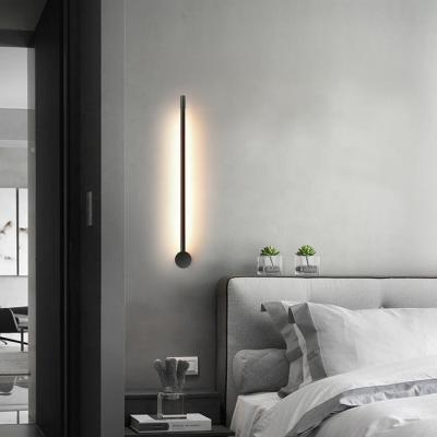 China Modern Indoor Decor 60CM Led Sconce Wall Light Item Fancy New Modern For Home Long Line 0.8 Bathroom Bedroom Wall Lamps Light White for sale