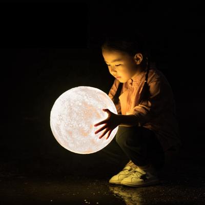 China New Fashion Kids Contemporary 3D Christmas Planet Lamp Kids Moon Night Light 20cm Diameter 7.9inch for sale