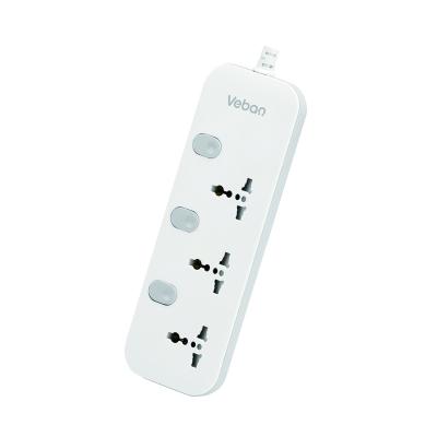 China Residential / General Purpose 3 Way AC Outlet Extension Socket With Different Switches Universal Plug for sale