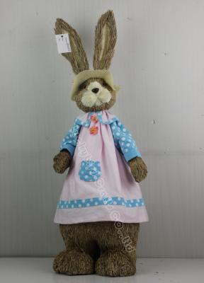 China Europe& 2015 America Easter rabbit decoration/new season item/artificial straw and rabbit decoration/rabbit wholesale for sale