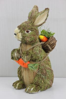 China Europe& 2015 America Easter rabbit decoration/new season/artificial straw rabbit decoration/rabbit wholesale for sale