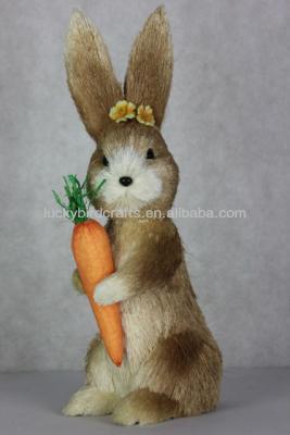 China Holiday decoration & Lovely Gift Easter Sisal Bunny / Lovely Easter Bunny With Carrot for sale