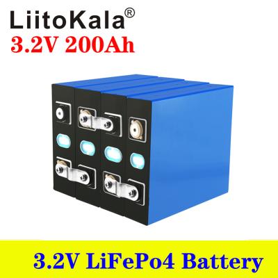 China Electric car LiitoKala 3.2v 200Ah LifePo4 battery lithium 600A 3C high drain for 12V 24V 48V inverter electric vehicle diy solar golf car for sale