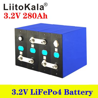 China LiitoKala 3.2V 280Ah lifepo4 DIY battery 12V 24V 280AH rechargeable electric car battery pack for E-scooter rv storage solar energy system for sale