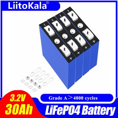 China Electric car LiitoKala LiFePo4 3.2V 30AH 5C battery lithium bateria for 12V lifepo4 e-bike e scooter wheelchair AGV car diy golf carts for sale