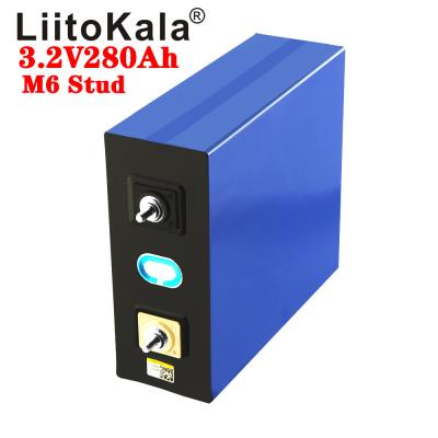 China LiitoKala 3.2V 280Ah lifepo4 DIY battery 12V 24V 280AH rechargeable electric car battery pack for E-scooter rv storage solar energy system for sale