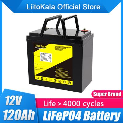 China Liitokala 12v 100ah lifepo4 battery 12.8v power batteries electric car 3000 cycles for rv campers golf cart off road solar wind grid for sale