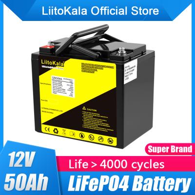 China Electric Car LiitoKala 12.8V 12V 50AH Lithium 3.2V LiFePO4 Battery Pack For Storage Solar Power System Electric Boat Yatch With Led Display for sale