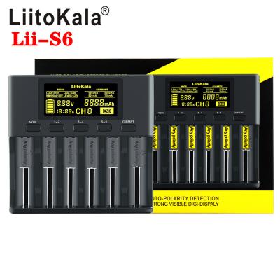 China Standard Battery Liitokala Lii-S6 Battery Charger Auto-Polarity Detection For 18650 26650 18350 18340 Li-ion Ni-MH Batteries for sale