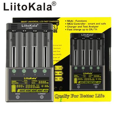 China LiitoKala lii-500S standard LCD 3.7V 1.2V 18650 battery 26650 21700 battery charger with screen, test battery capacity touch control for sale