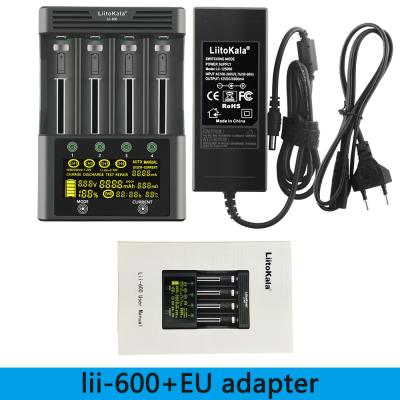 China Battery LiitoKala Lii-600 Standard Battery Charger for 3.7V Li-ion and 1.2V NiMH Battery Suitable for 18650 26650 21700 26700 AA + 12V5A Adapter for sale