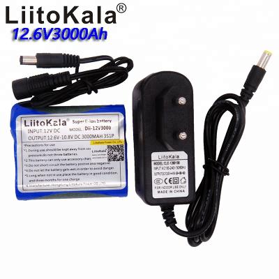 China 12V 18650 lithium battery equipment Liitokala 12V 3000mAh 3S1P rechargeable battery lithium battery monitor reserve power supply for sale