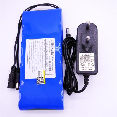 China Other LiitoKala 12V 9800mAh 18650 Super DC 12V 12.6V Rechargeable Pack EU/US Plug Adapter For Portable CCTV Video Camera Battery for sale