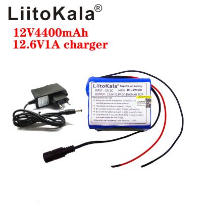 China Other LiitoKala 12V 4400mAh 18650 Super DC 12V 12.6V Rechargeable Pack EU/US Plug Adapter For Portable CCTV Video Camera Battery for sale