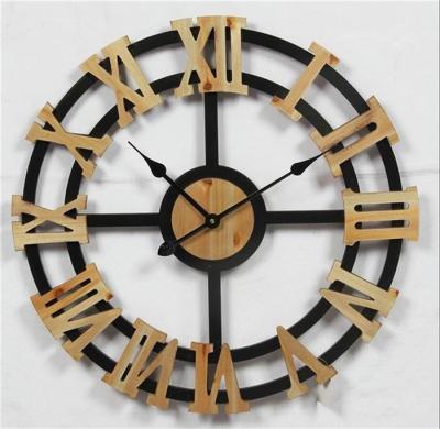 China High Quality Roman Numerals For Home Decor Metal Wall Clock Retro Home Decor for sale