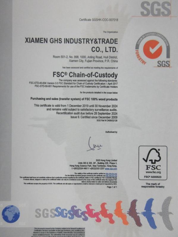 FSC - Xiamen GHS Industry & Trade Co., Ltd.