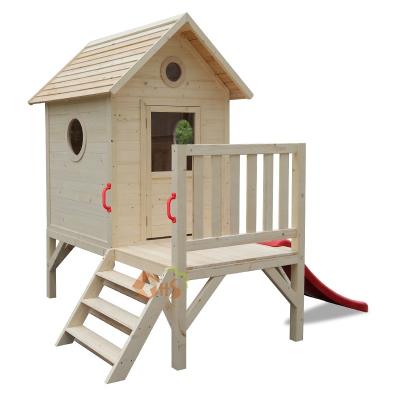 China Easily Assembled Wooden Children Kids Garden Outdoor Play House For Kids for sale